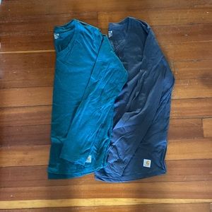 2 Carhartt v neck shirts